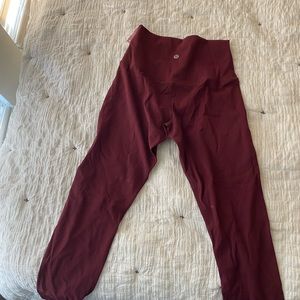 Maroon Lulu Lemon Leggings